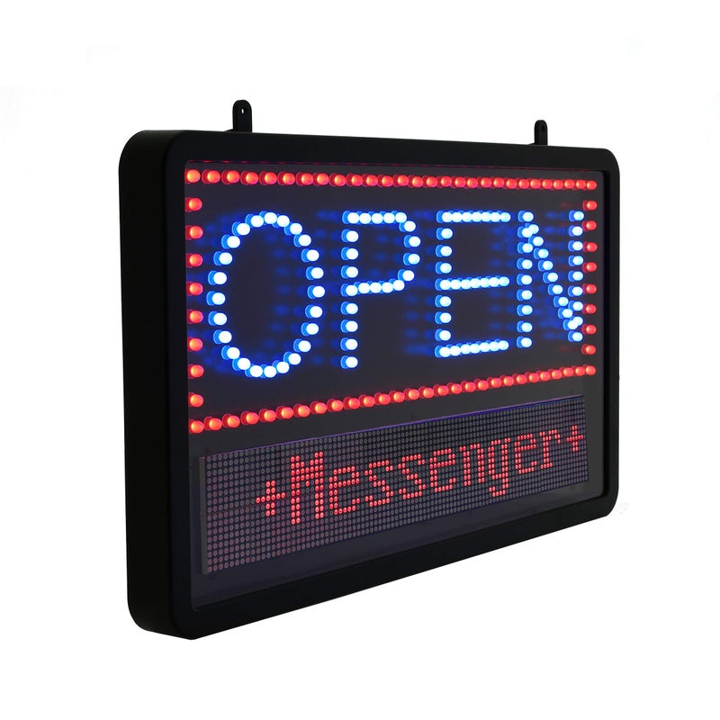 Alpine Led Open Signs for Business with Remote - Super Bright Lighted Open Sign, Easily Programmable Led Sign 3 Mode Electric Display: Flashing, Fixed, Scrolling With Space for Extra Letters & Numbers - Image 1